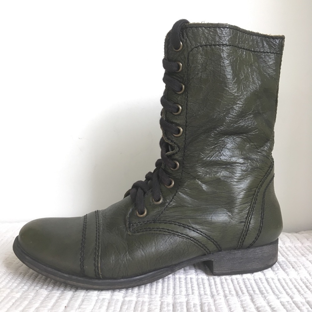 Steve Madden sz 6 M Troopa Combat Boots Green